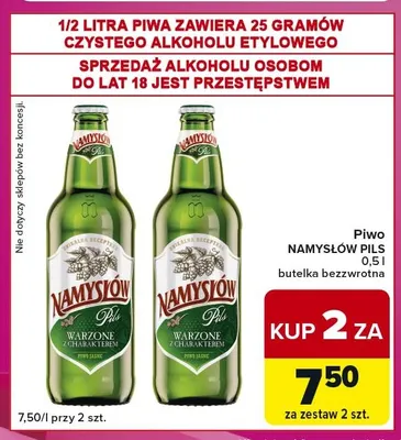 Piwo Namysłów Pils promocja w Carrefour Express