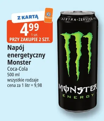 Napój energetyczny Monster promocja w Leclerc