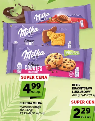 Ciastka Milka Choco Cookies Raisins promocja w Groszek