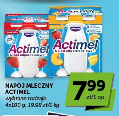 Napój mleczny Actimel wieloowocowy 4-pak promocja w Groszek