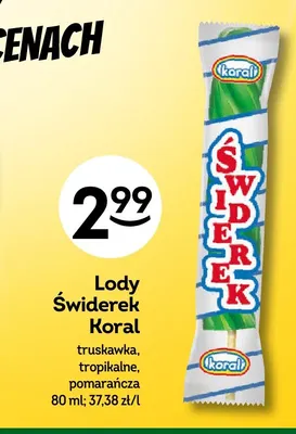 Lody Świderek pomarańcza promocja w Żabka