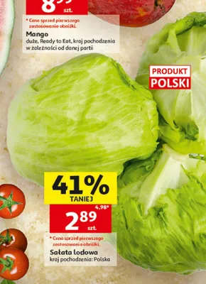 Sałata lodowa polska promocja w Auchan