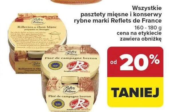 Pasztety mięsne i konserwy rybne promocja w Carrefour
