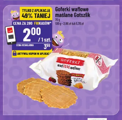 Goferki waflowe maślane Gotszlik promocja w POLOmarket