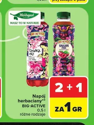 Napój herbaciany Big-Active Sakura Mai promocja w Carrefour