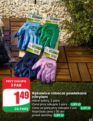 Rękawice robocze powlekane nitrylem różne kolory promocja w Dino