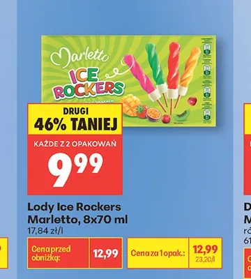 Lody Ice Rockers Marletto 8-pak 70ml promocja w Biedronka
