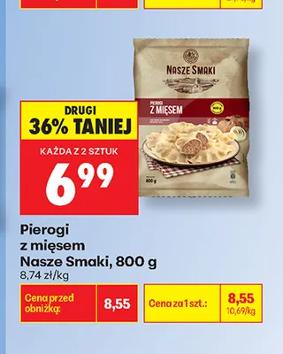 Pierogi z mięsem Nasze Smaki promocja w Biedronka