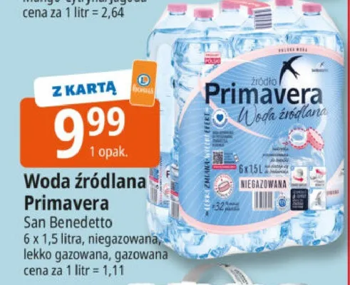 Woda źródlana niegazowana promocja w Leclerc