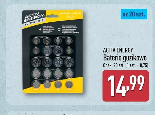 Baterie guzikowe Activ Energy promocja w Aldi