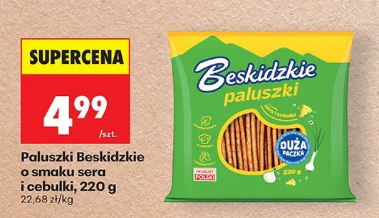 Paluszki o smaku sera i cebulki promocja w Biedronka