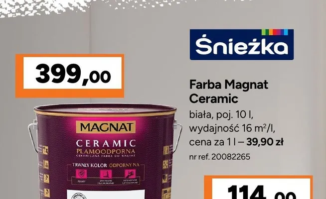 Farba ceramiczna Magnat Ceramic biała promocja w Bricoman