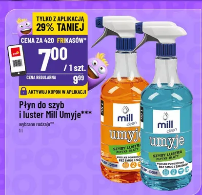Płyn do szyb i luster Mill Umyje promocja w POLOmarket
