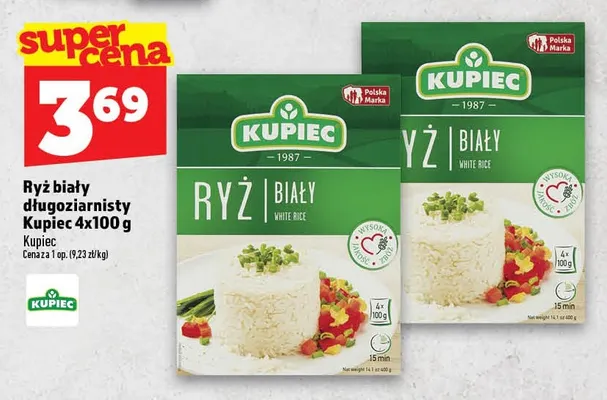 Ryż biały długoziarnisty Kupiec promocja w TOPAZ
