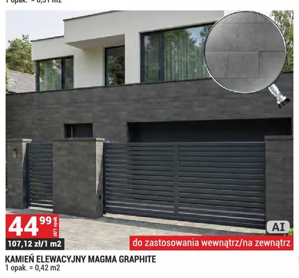 Kamień elewacyjny Magma Graphite promocja w Merkury Market
