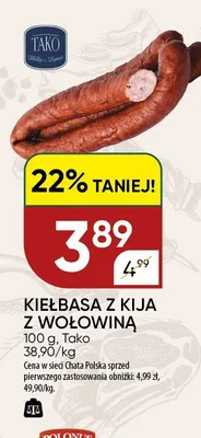 Kiełbasa z kija z wołowiną Tako promocja w Chata Polska