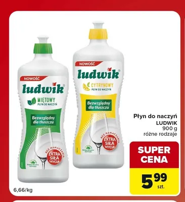 Płyn do naczyń Ludwik cytrynowy promocja w Carrefour Market