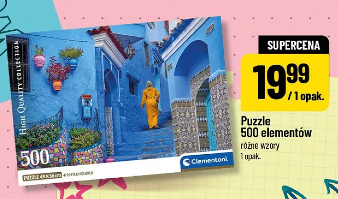 Puzzle 500 elementów Clementoni promocja w POLOmarket