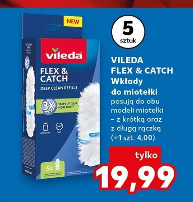 Wkłady do miotełki Vileda Flex & Catch 5-pak promocja w Kaufland