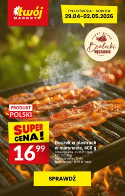 Boczek w plastrach w marynacie Białecki Wędzarnia promocja w Twój Market