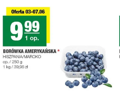Borówka amerykańska Hiszpania/Maroko promocja w SPAR