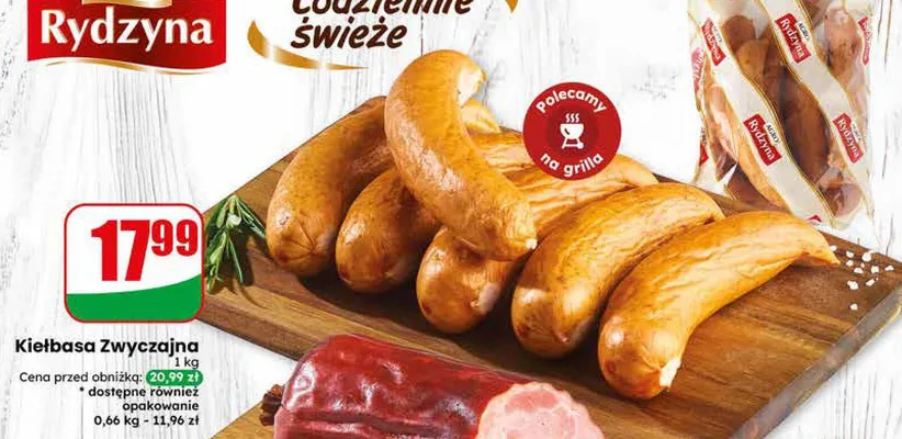 Kiełbasa zwyczajna 1kg promocja w Dino