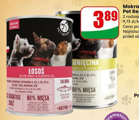 Mokra karma dla psa jagnięcina promocja w Dino