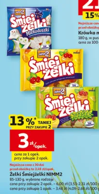 Żelki Śmiej Żelki NIMM2 85-130g promocja w Auchan
