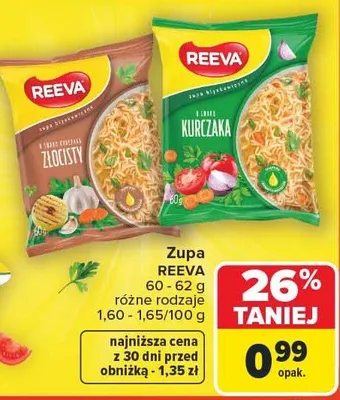 Zupa Reeva różne rodzaje promocja w Carrefour