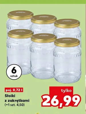 Słoiki z zakrętkami 6-pak 0,72 l promocja w Kaufland