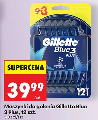 Maszynki do golenia Gillette Blue 3 Plus promocja w Biedronka