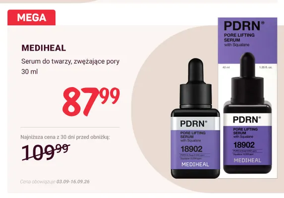 Serum do twarzy zwężające pory Mediheal promocja w Rossmann