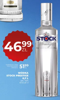 Wódka Stock Prestige alk.: 40% promocja w Duży Ben