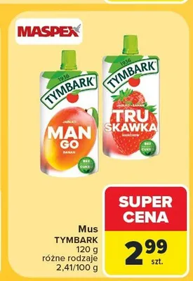 Mus Tymbark truskawka promocja w Carrefour