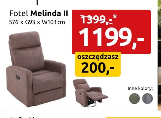 Fotel Melinda Ii promocja w Black Red White
