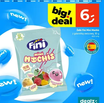 Żelki Mini Mochis z galaretką owocową promocja w Dealz