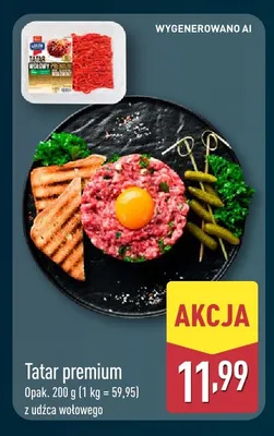 Tatar premium z udźca wołowego Łuków promocja w Aldi