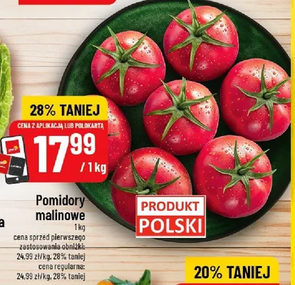 Pomidory malinowe promocja w POLOmarket