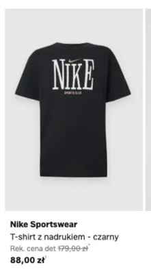 T-shirt z nadrukiem Nike Sportswear czarny promocja w Lounge by Zalando