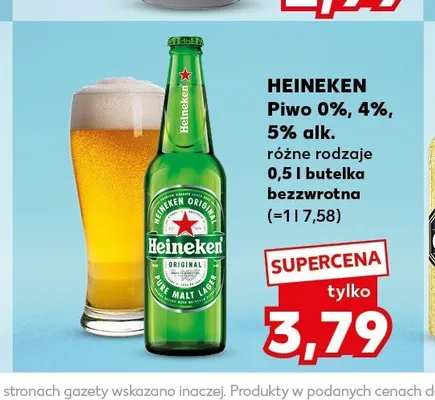 Piwo Heineken 4% alk. promocja w Kaufland