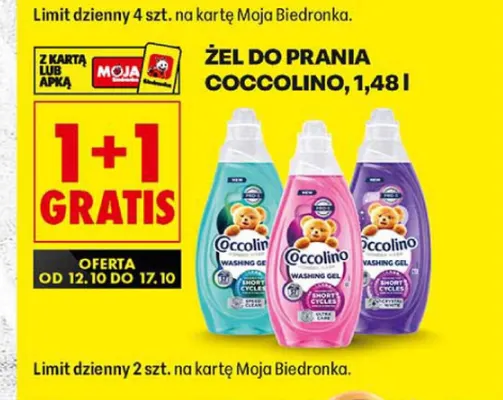 Żel do prania Coccolino promocja w Biedronka