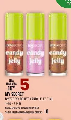 Błyszczyk do ust MY SECRET Candy Jelly promocja w Drogerie Natura