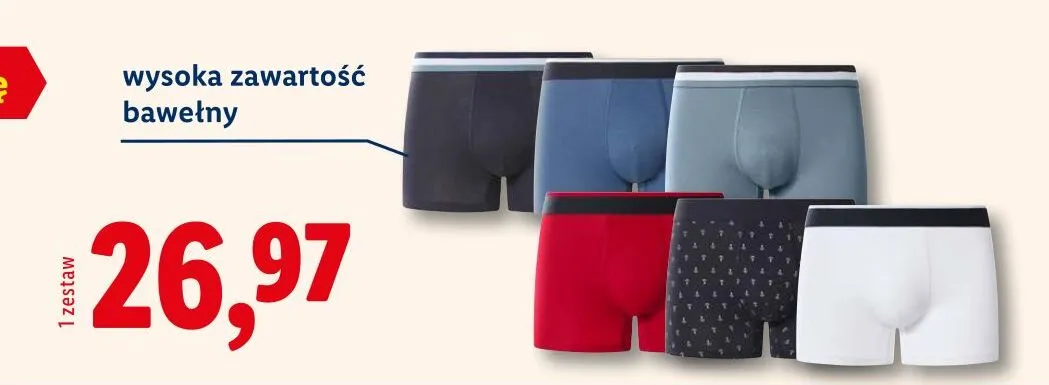 Bokserki męskie z bawełną, 3 pary promocja w Lidl