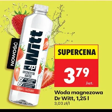 Woda magnezowa truskawka promocja w Biedronka