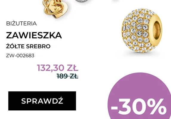 Zawieszka żółte srebro Briju ZW-002683 promocja w Briju