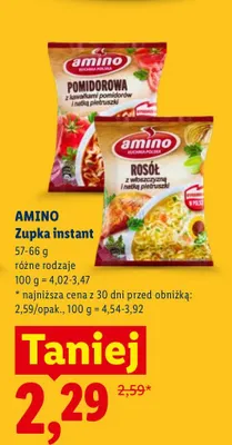 Zupka instant Amino rosół promocja w Lidl