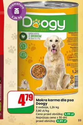 Mokra karma z drobiem promocja w Dino