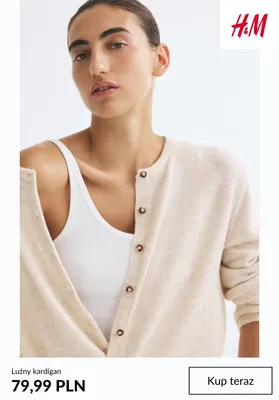 Luźny kardigan H & M promocja w H&M