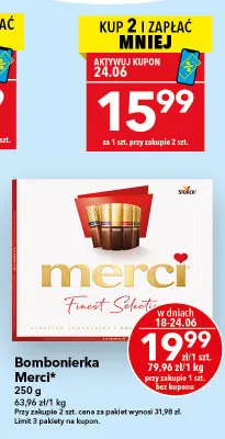 Bombonierka Merci Finest Selection promocja w LEWIATAN