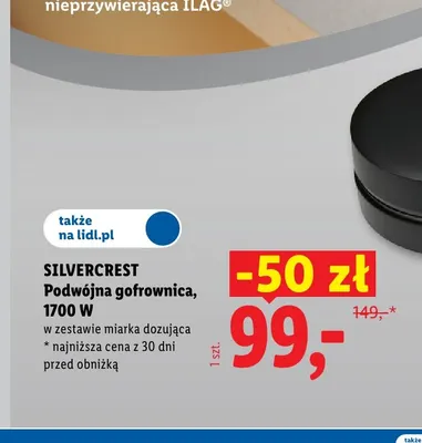 Podwójna gofrownica Silvercrest 1700W promocja w Lidl